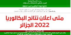 موعد نتائج شهادة البكالوريا 2022 في الجزائر