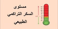 ما هو معدل نسبة السكر التراكمي الطبيعي